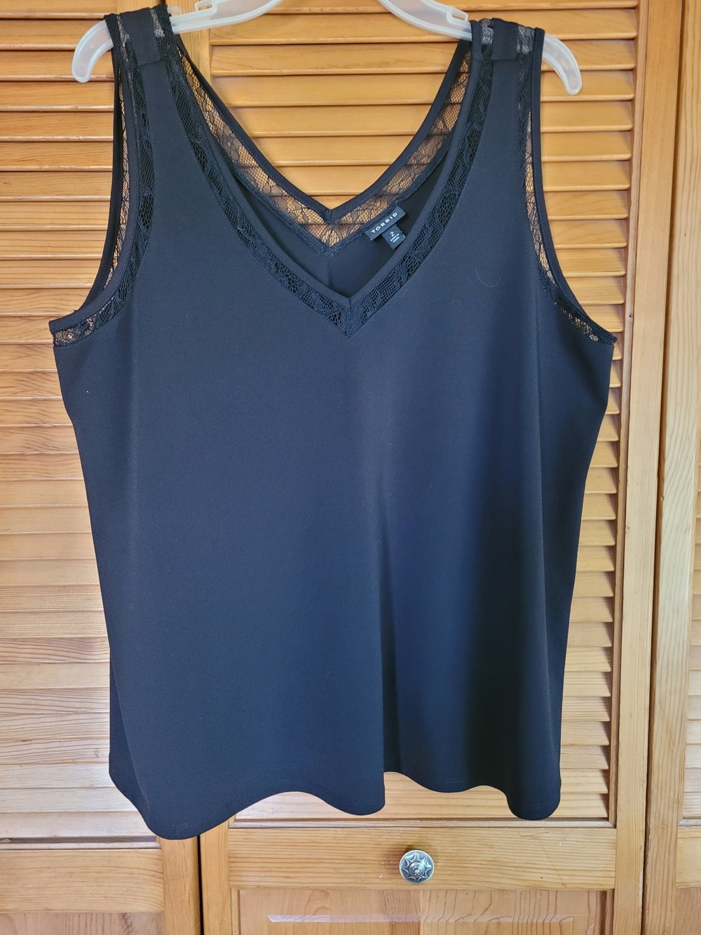 torrid Black Lace-Trim V-Neck Camisole